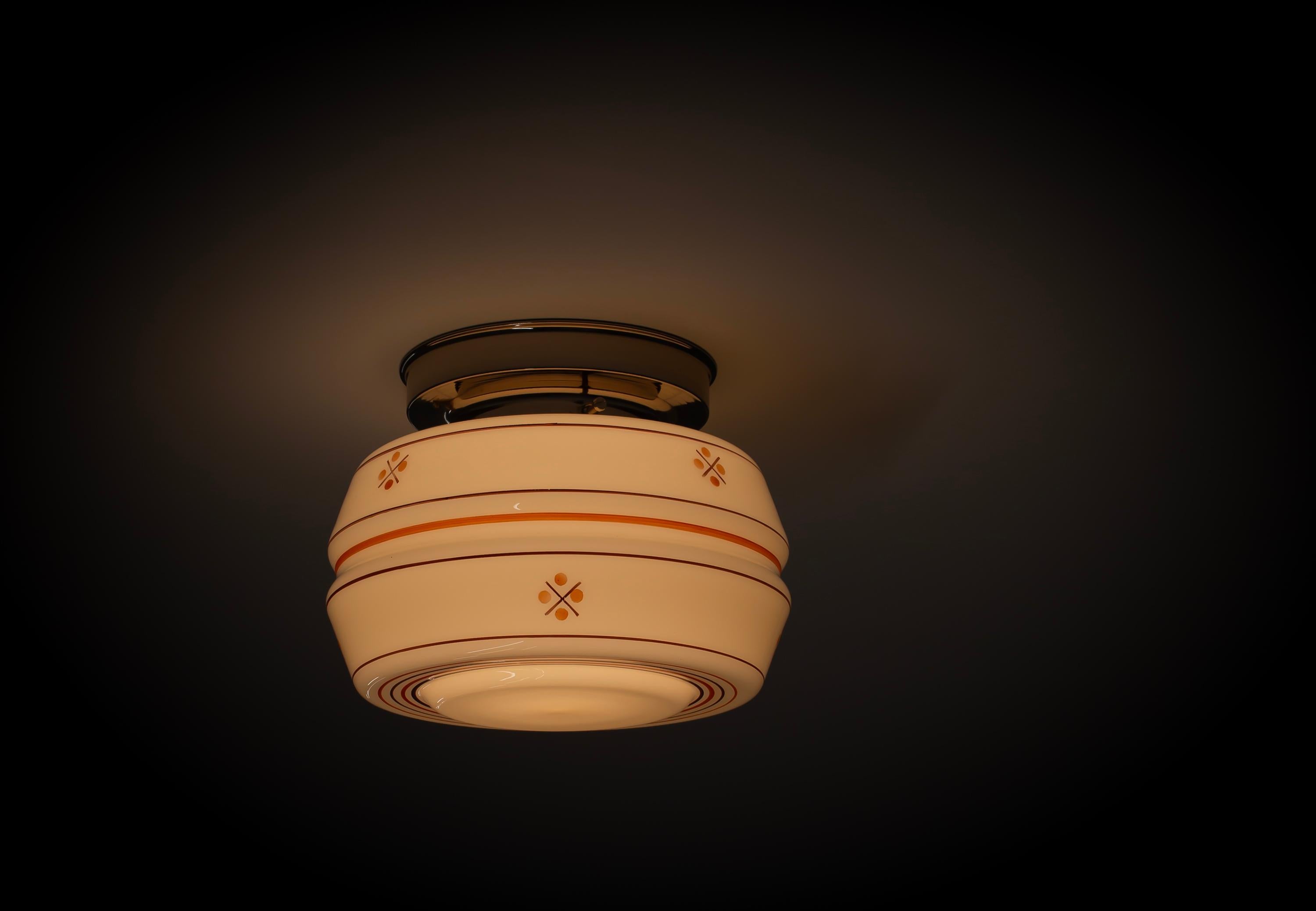 Scandinavian Flush Mount Ceiling Light, 1950s For Sale 2