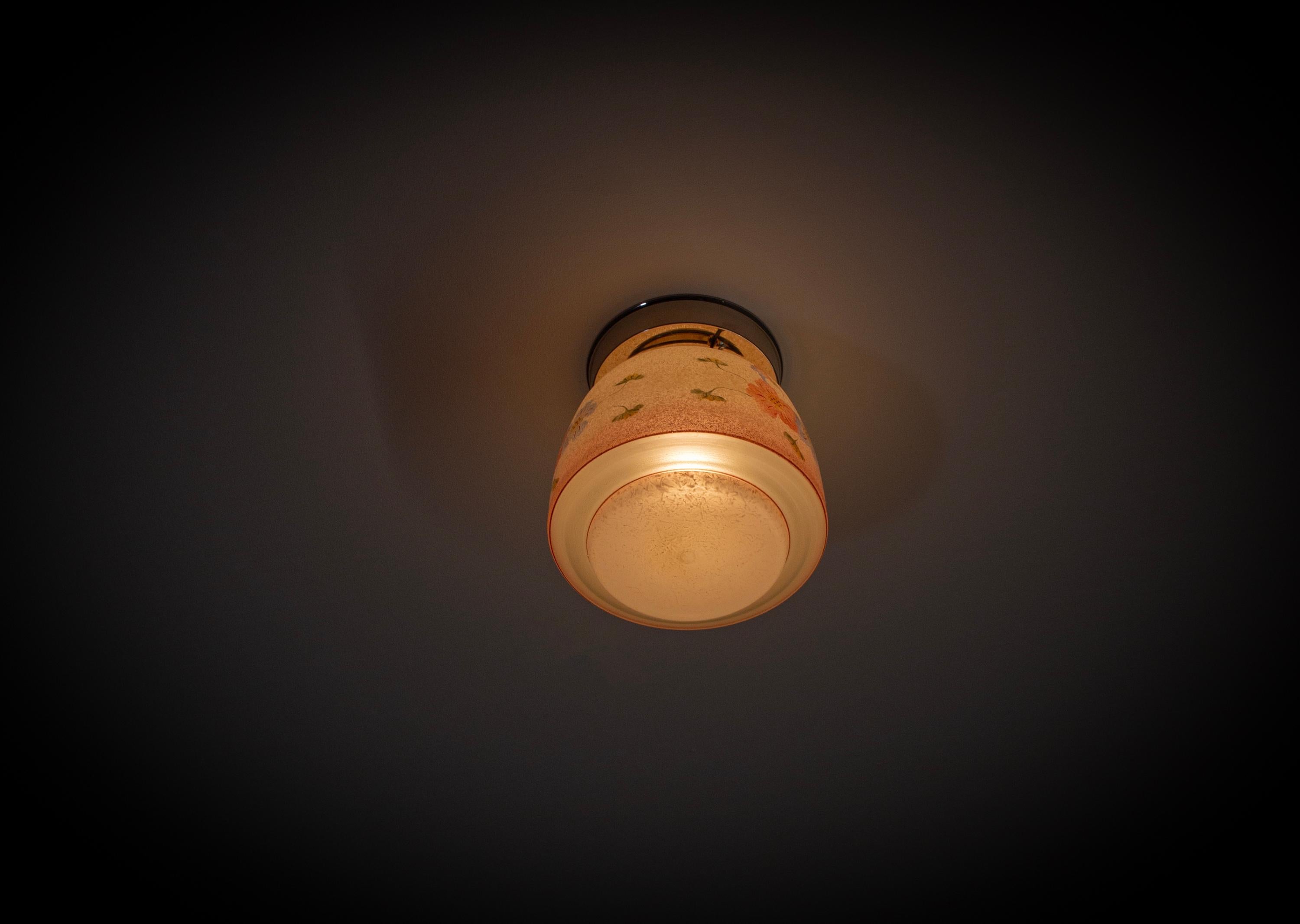 Scandinavian Flush Mount Ceiling Light, 1950s, UL-ready For Sale 3