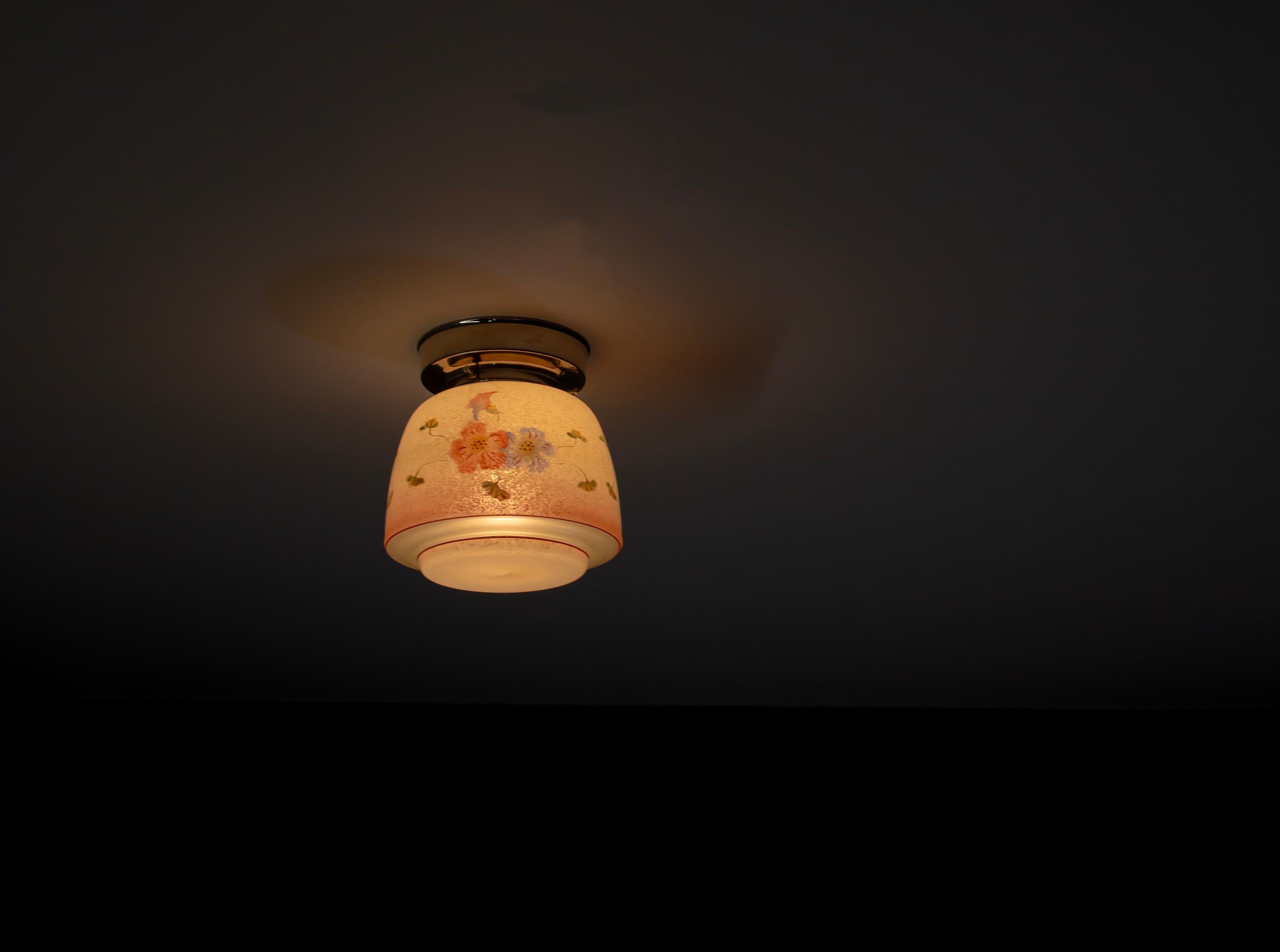 Scandinavian Flush Mount Ceiling Light, 1950s, UL-ready For Sale 5