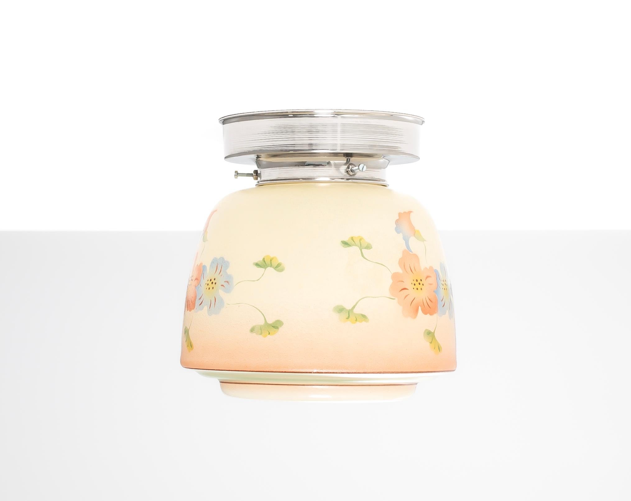 Swedish Scandinavian Flush Mount Ceiling Light, 1950s, UL-ready For Sale