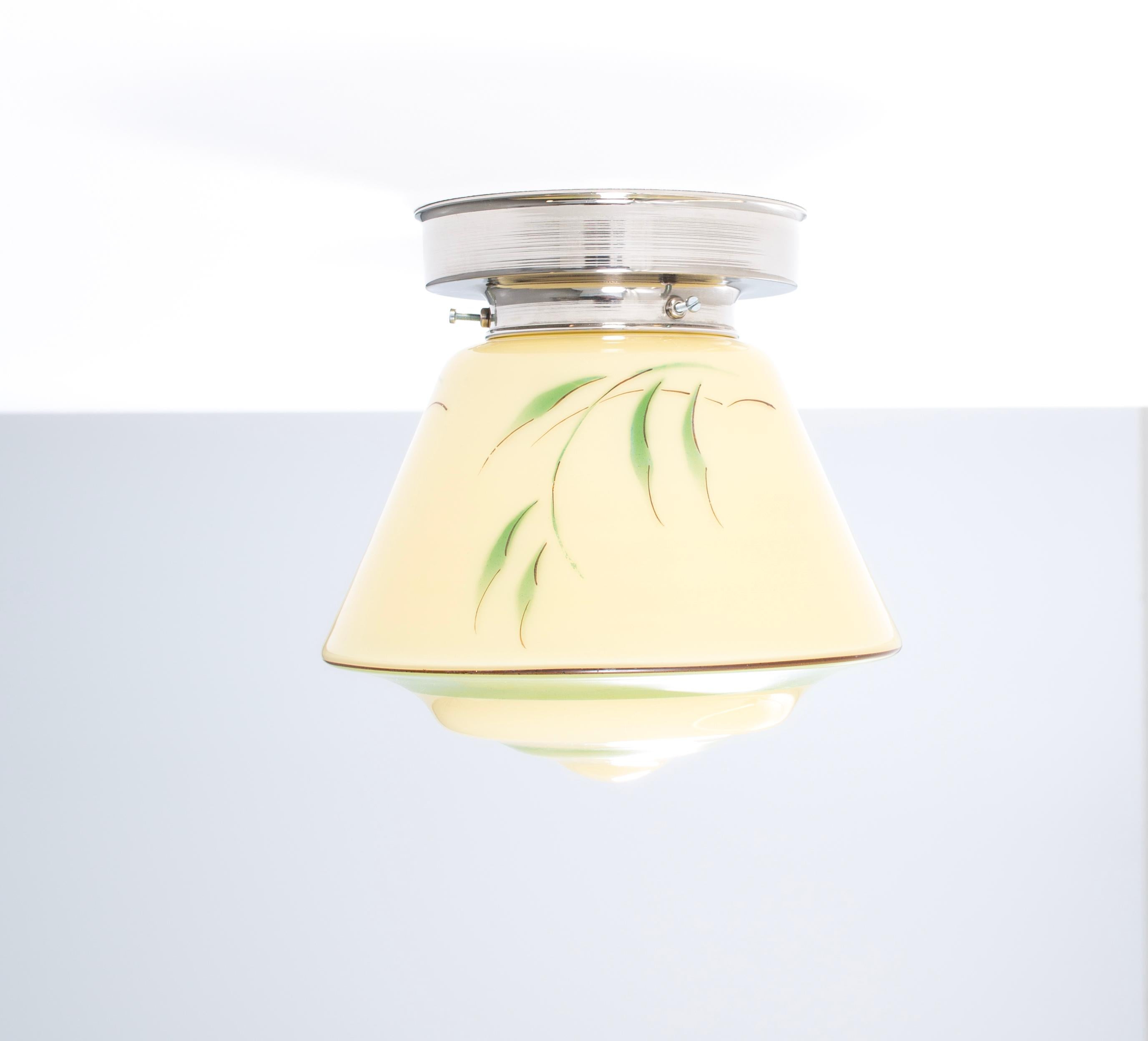 Mid-20th Century Scandinavian Flush Mount Ceiling Light, 1950s, UL-ready For Sale