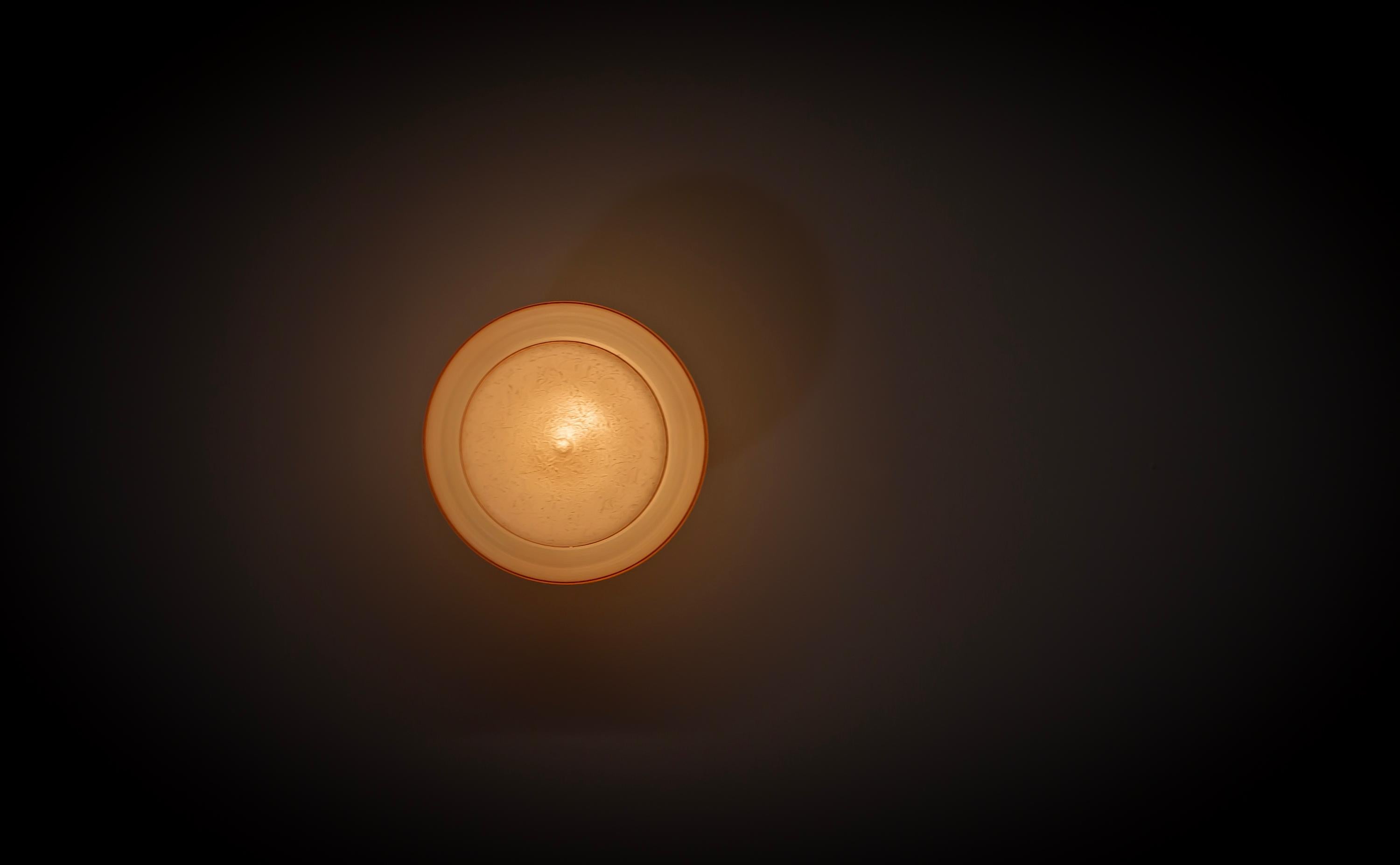 Scandinavian Flush Mount Ceiling Light, 1950s, UL-ready For Sale 2