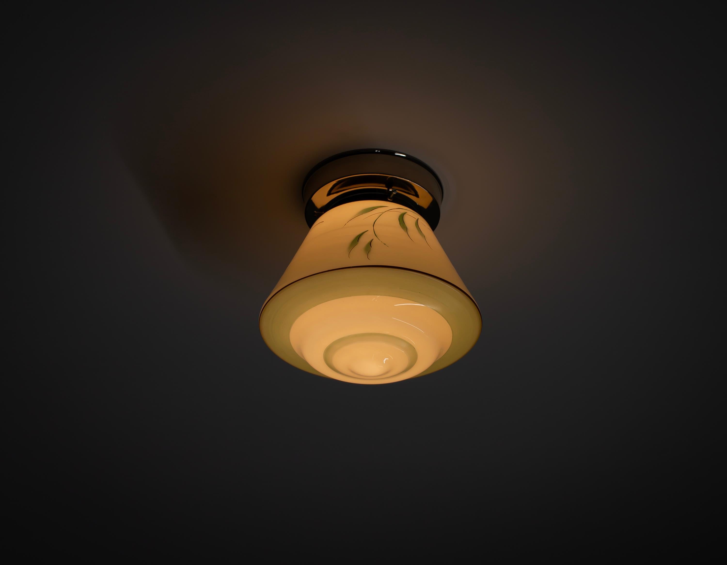 Scandinavian Flush Mount Ceiling Light, 1950s, UL-ready For Sale 3