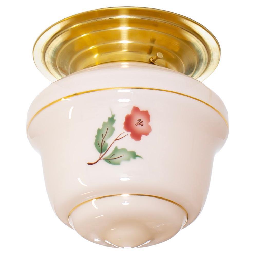 Scandinavian Flush Mount Ceiling Light, 1950s, UL-ready