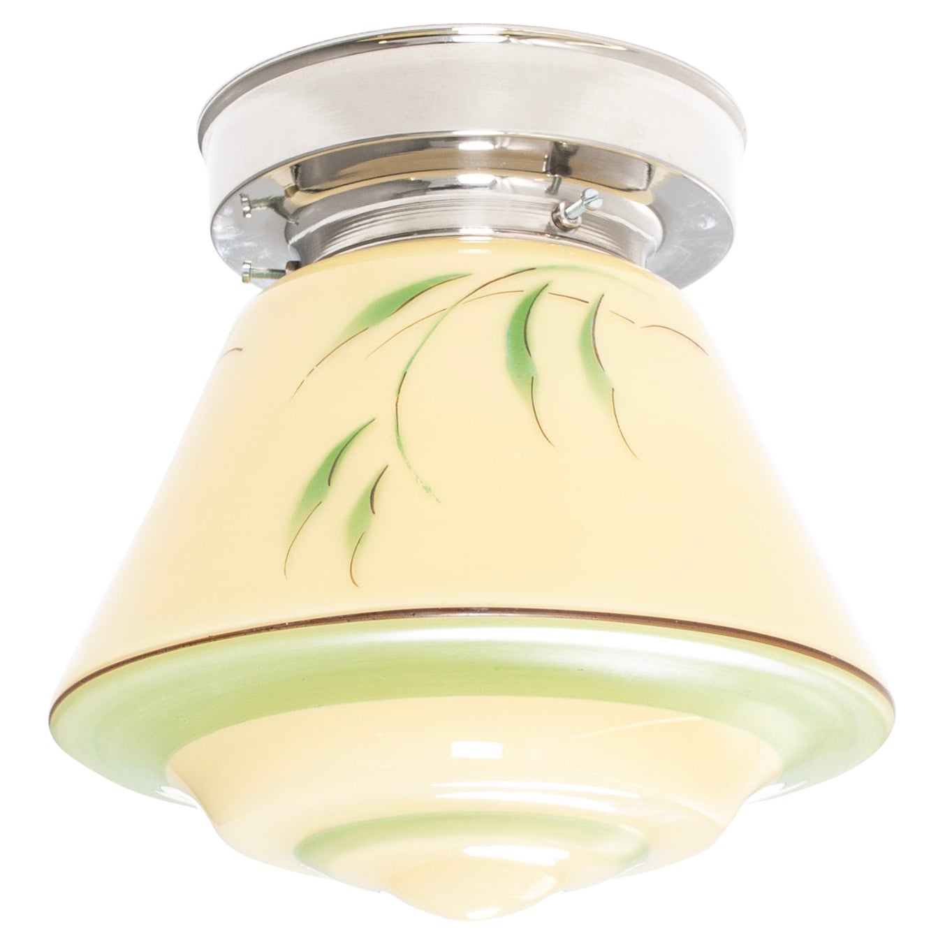 Scandinavian Flush Mount Ceiling Light, 1950s, UL-ready