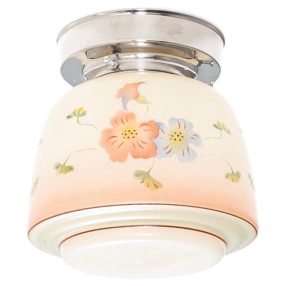 Scandinavian Flush Mount Ceiling Light, 1950s, UL-ready For Sale