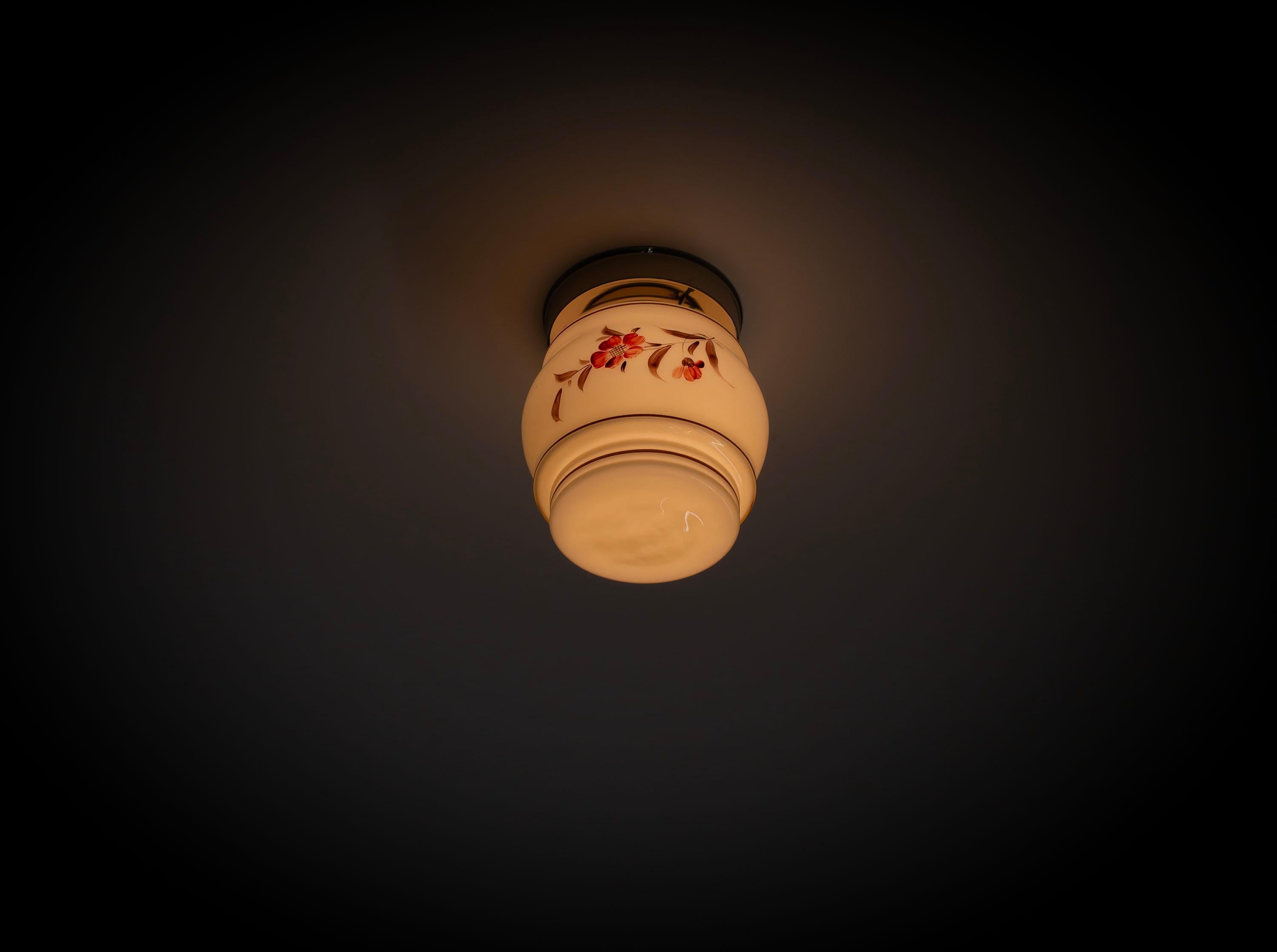 Scandinavian Flush Mount Ceiling Light, 1960s For Sale 4