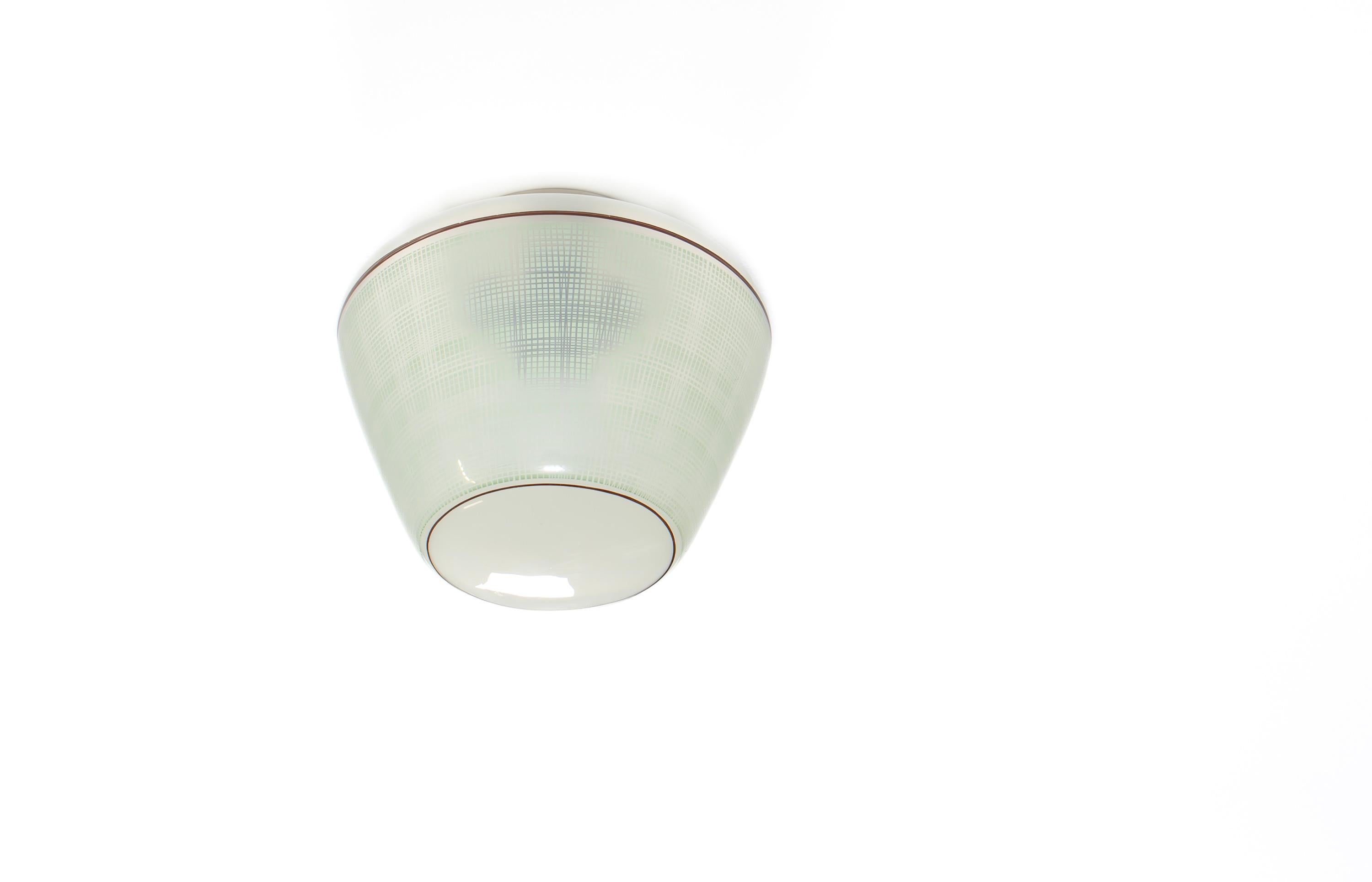 Scandinavian Flush Mount Ceiling Light, 1960s In Good Condition For Sale In Oslo, NO