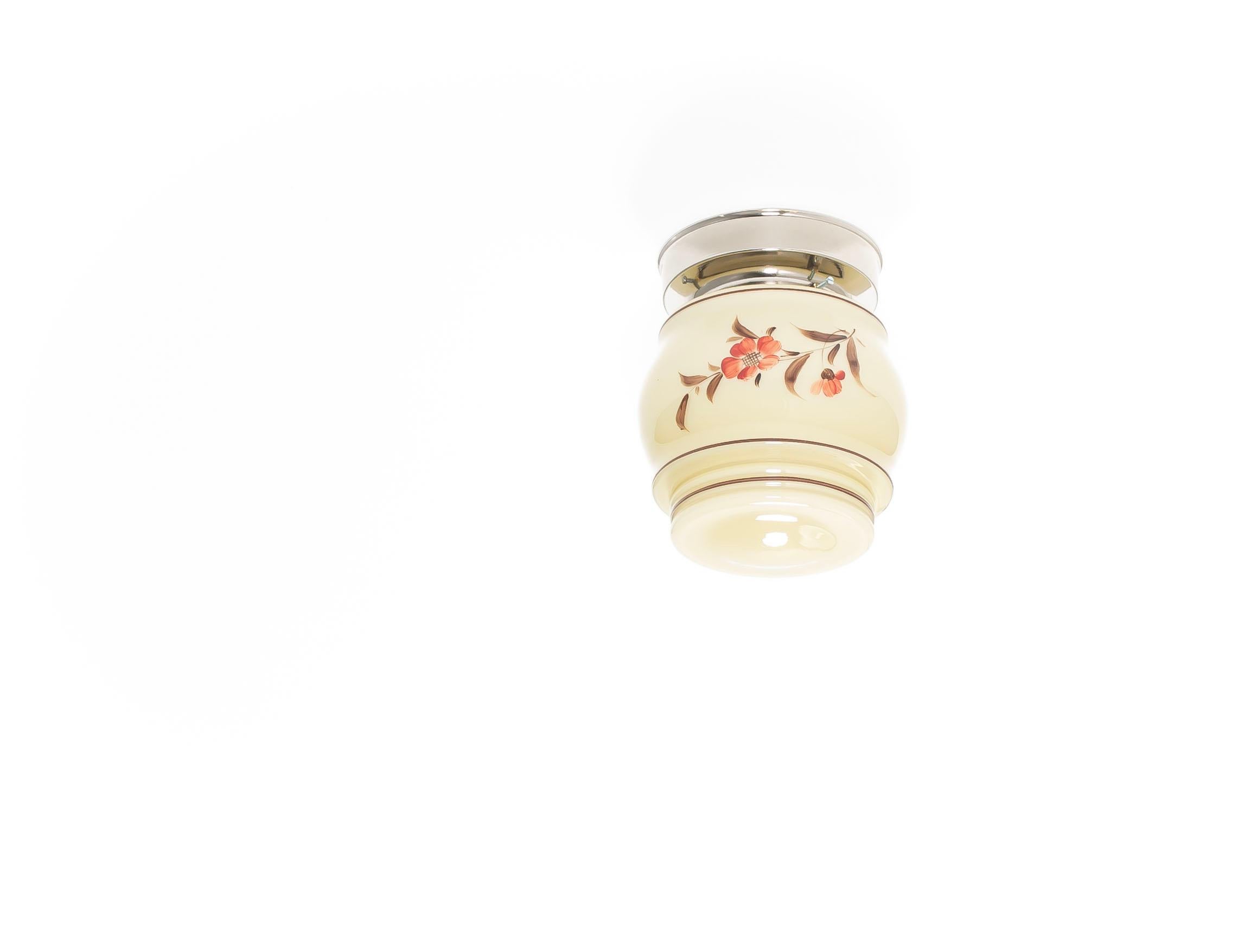Scandinavian Flush Mount Ceiling Light, 1960s In Good Condition For Sale In Oslo, NO