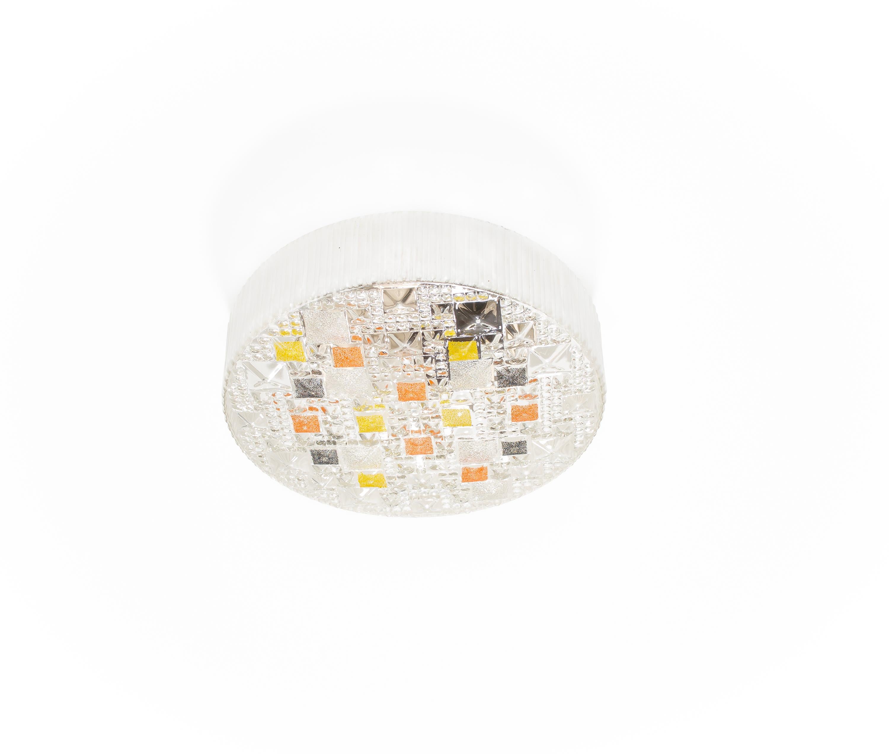 Norvégien Scandinavian Flush Mount Ceiling Light, 1960s en vente