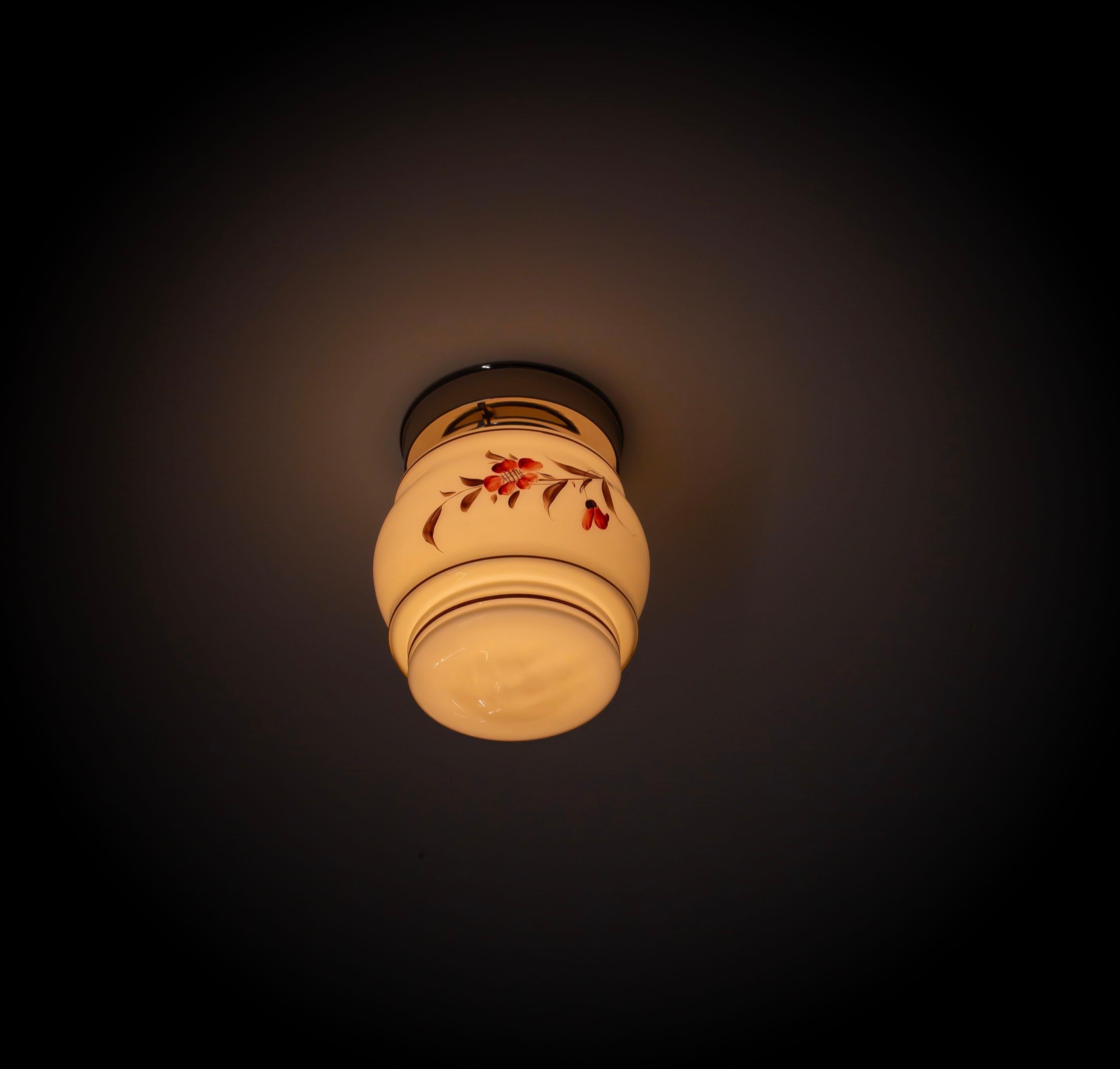 Scandinavian Flush Mount Ceiling Light, 1960s For Sale 1