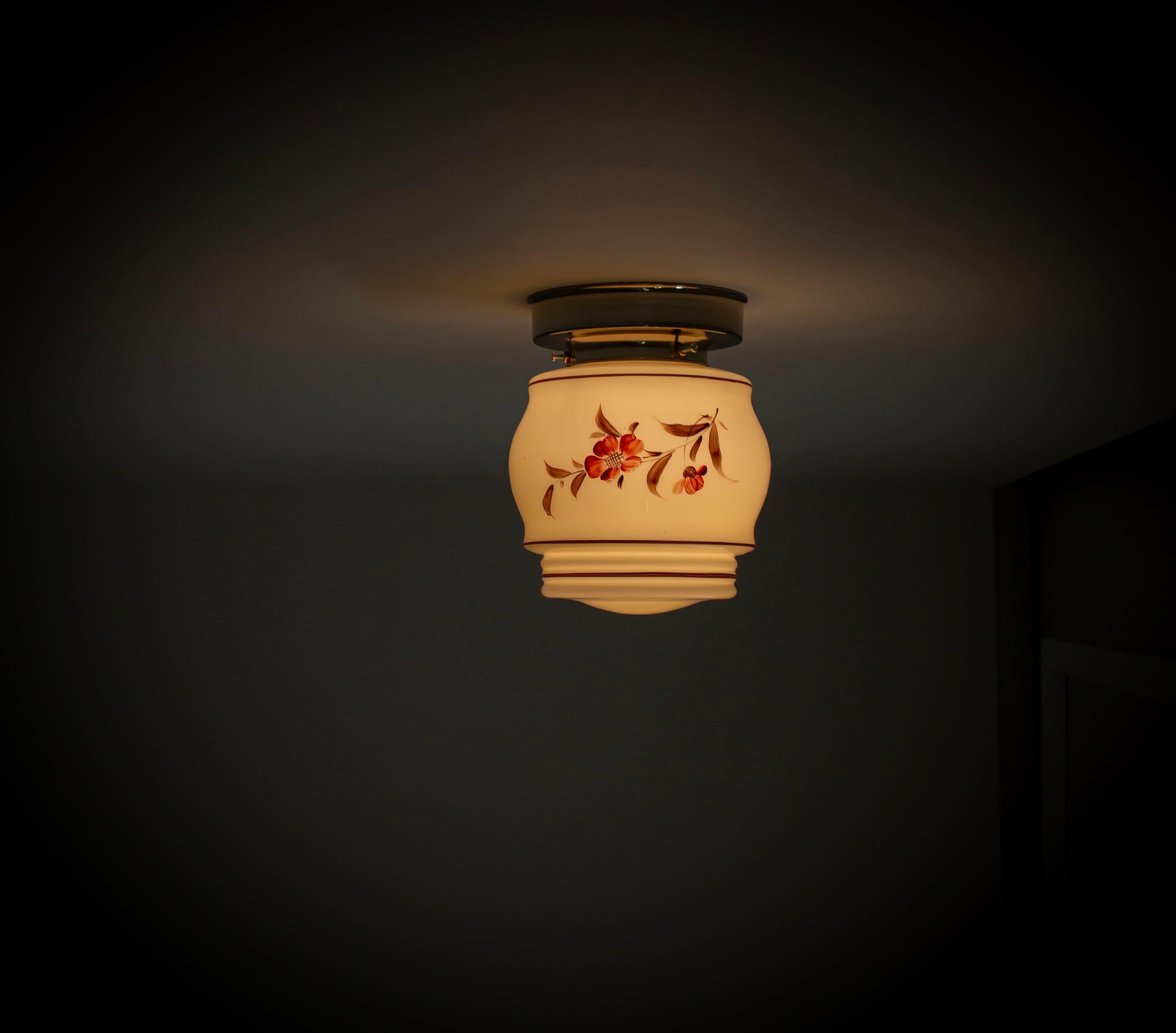 Scandinavian Flush Mount Ceiling Light, 1960s For Sale 3