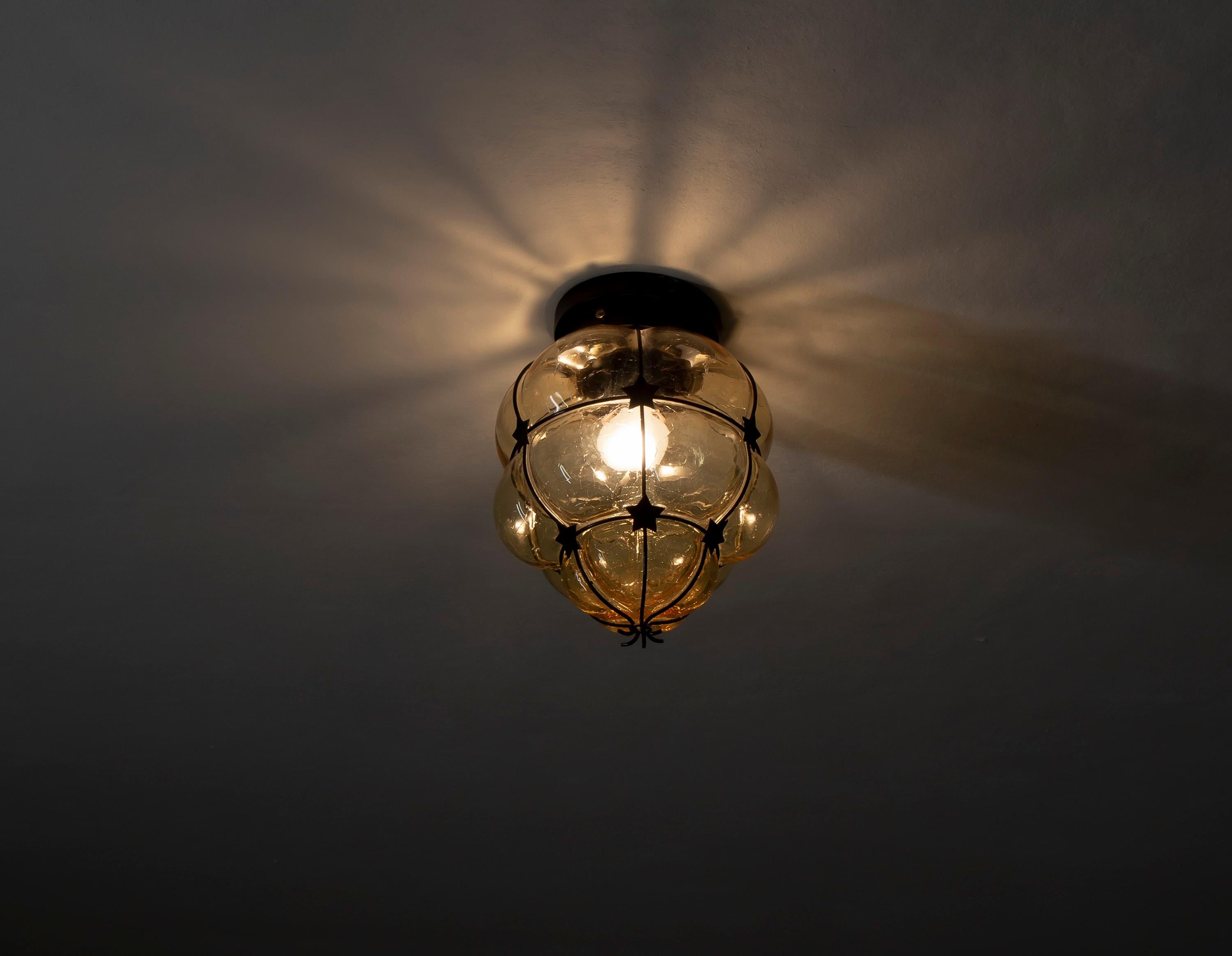 Metal Scandinavian Flush Mount Hallway Light, 1970s For Sale
