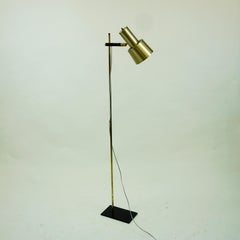 Scandinavian Fog and Morup Style Brass Spot Floor Lamp