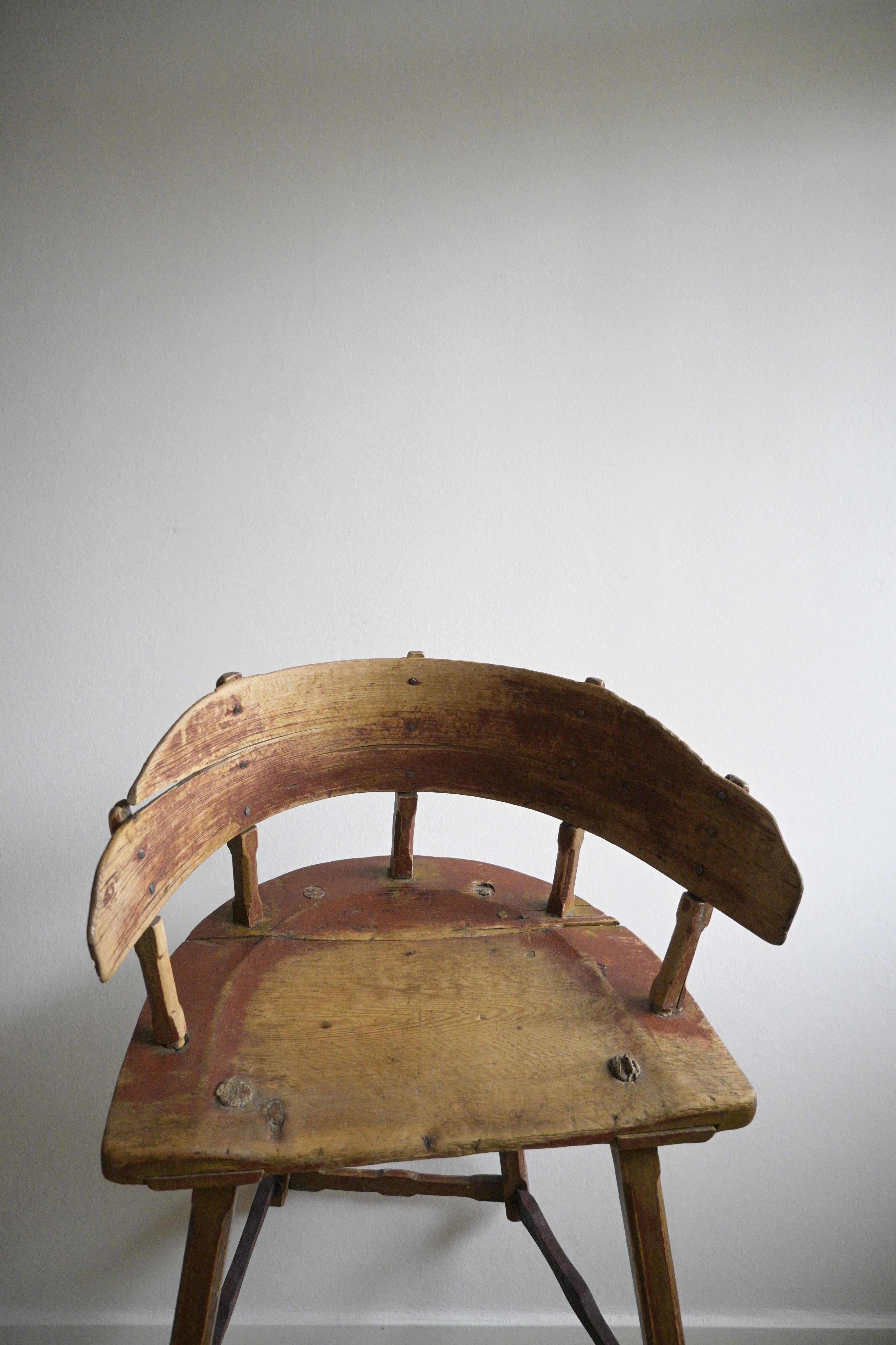 Scandinavian folk art chair circa 1830-50s For Sale 4