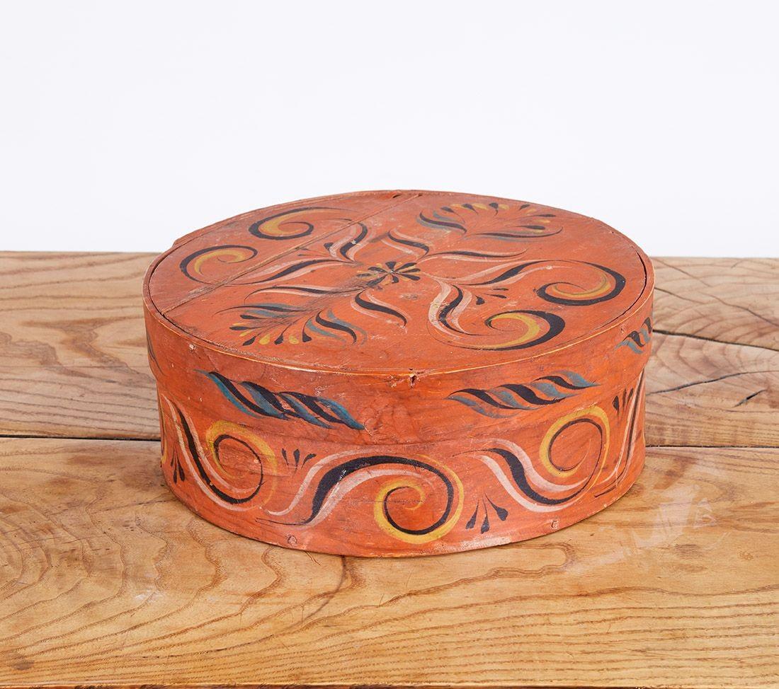 Mid-19th Century Scandinavian Folk Painted Pantry Box For Sale