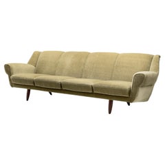 Used Scandinavian Four-Seater Green Sofa, Scandinavia Mid-20th Century