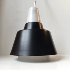 Scandinavian Functionalist, Black Ballerina Pendant Lamp, 1940s