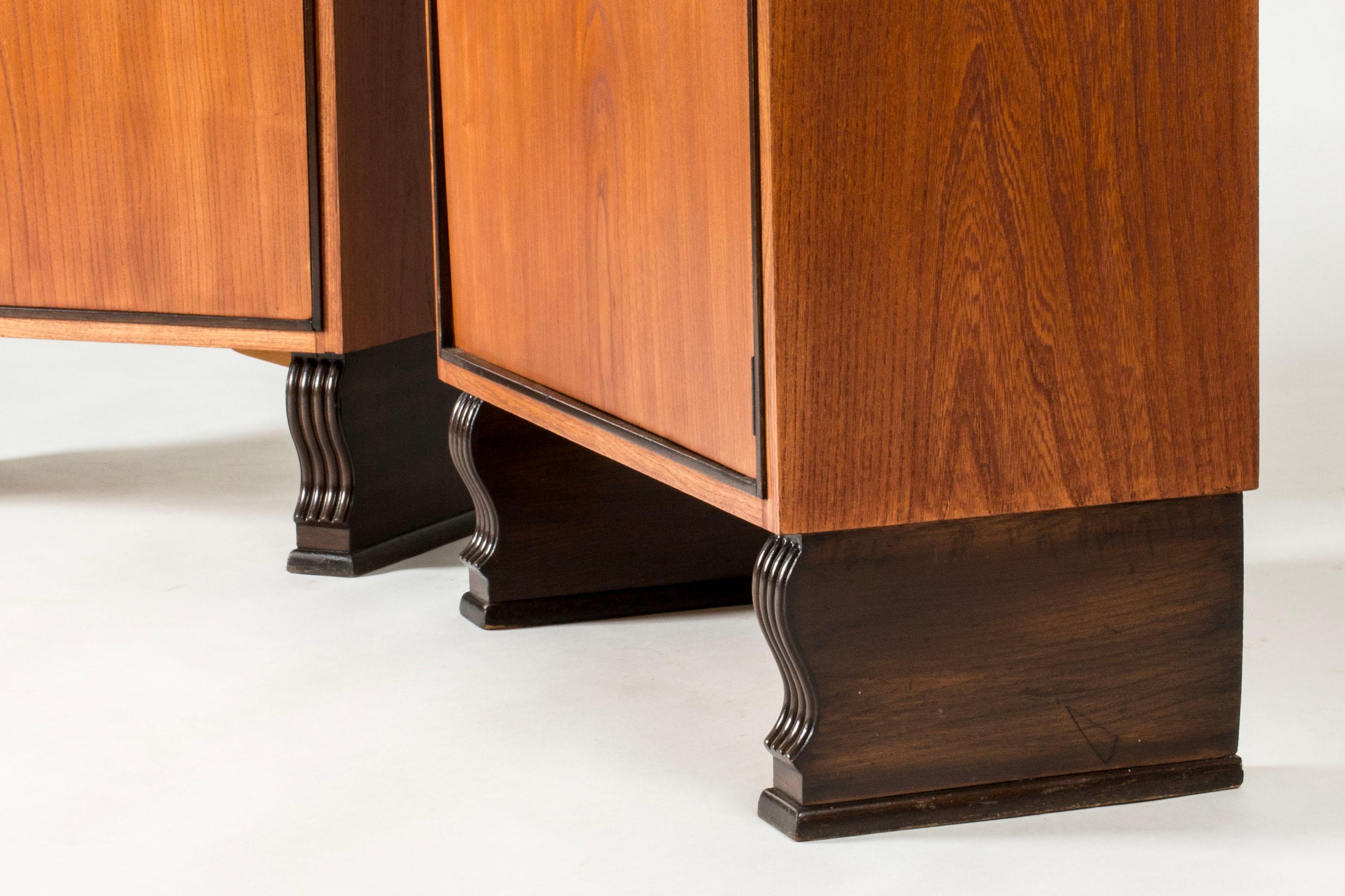Mahogany Scandinavian Functionalist Cabinets, Otto Schulz, Boet, Sweden, 1940s For Sale