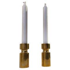 Scandinavian Functionalist Candlesticks in Bronze