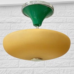 Scandinavian Functionalist Ceiling Lamp attributed to Böhlmarks, Sweden 1930s
