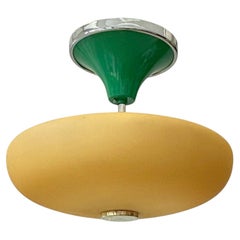 Skandinavische funktionalistische Deckenleuchte, Böhlmarks zugeschrieben, Schweden 1930er Jahre