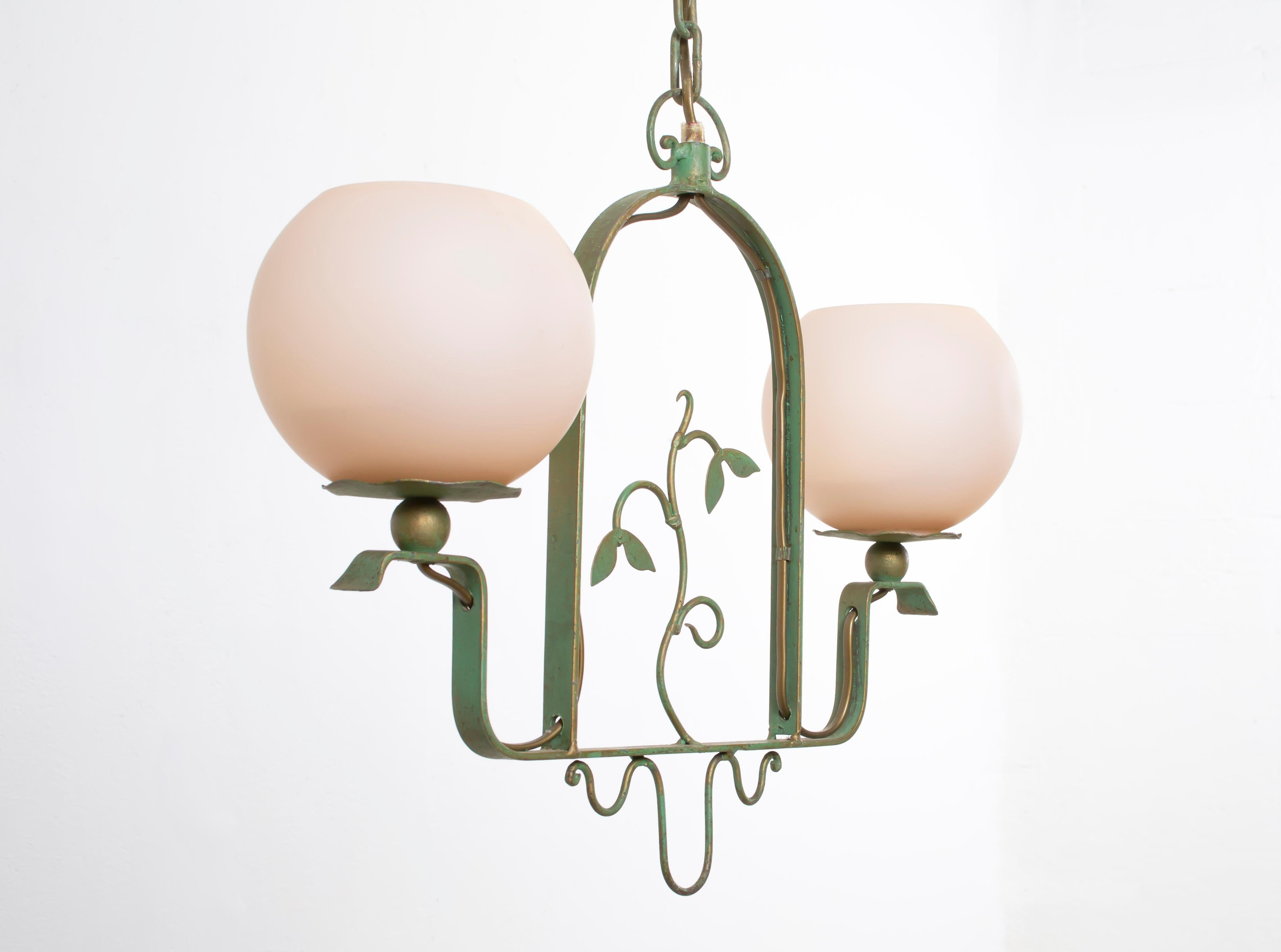 Scandinavian Functionalist Ceiling Light, Norway, 1950s 1