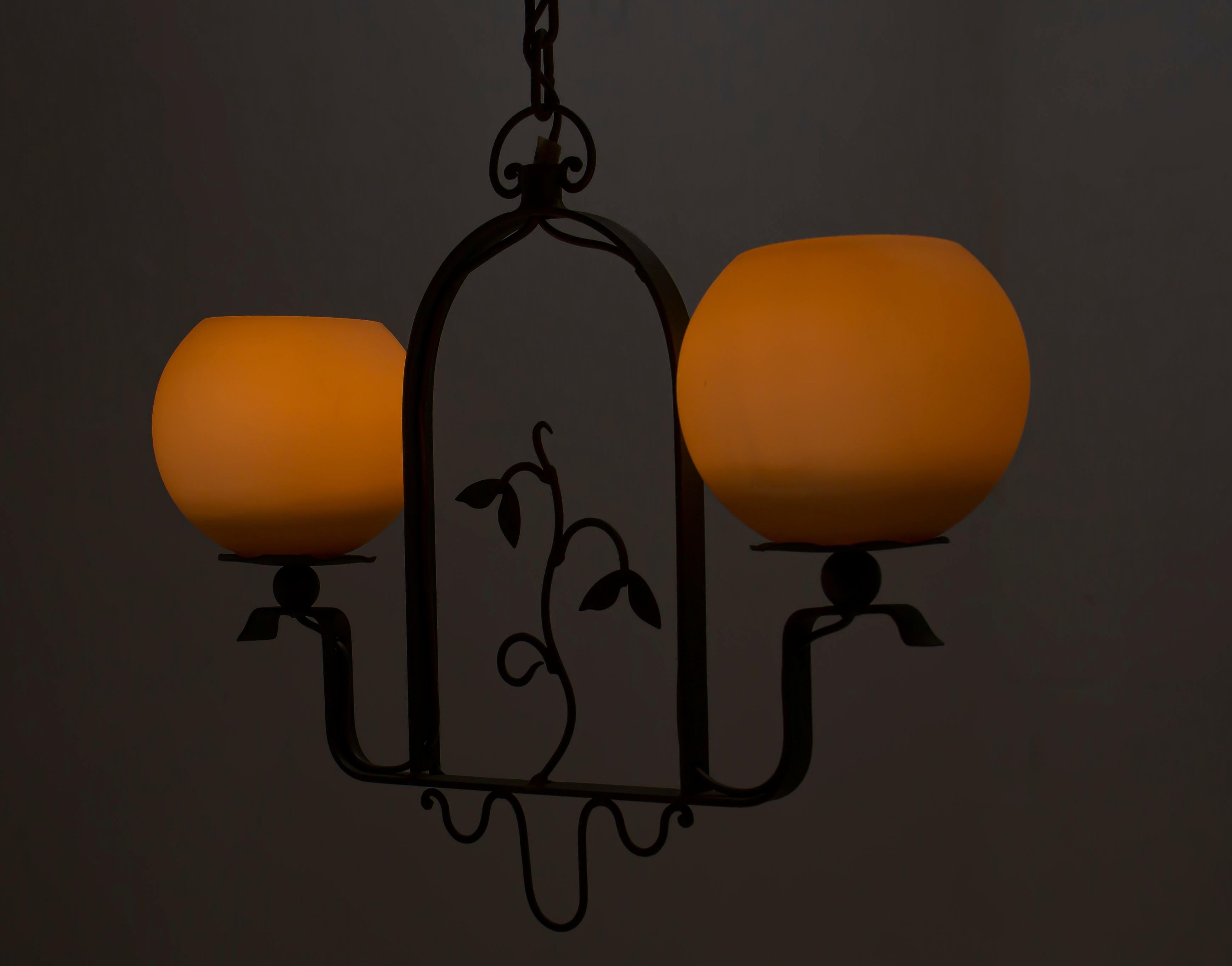 Scandinavian Functionalist Ceiling Light, Norway, 1950s 3