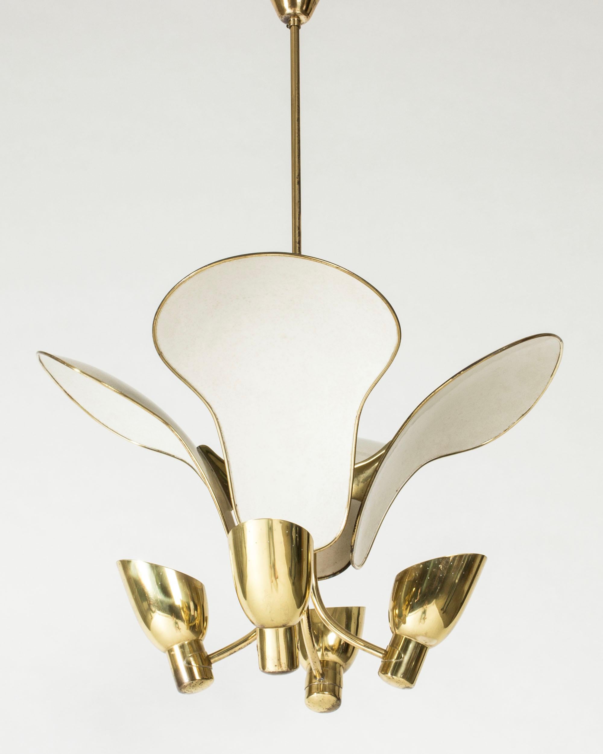 Scandinavian Modern Scandinavian Functionalist Chandelier by Carl-Axel Acking, Sweden, 1930s For Sale