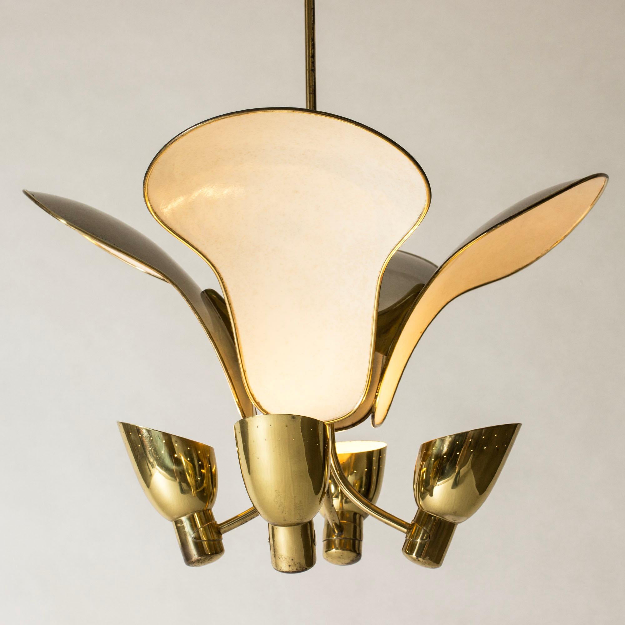 Mid-20th Century Scandinavian Functionalist Chandelier by Carl-Axel Acking, Sweden, 1930s For Sale