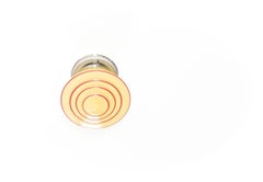 Plafoniera a incasso funzionalista scandinava, anni '50, predisposta per UL