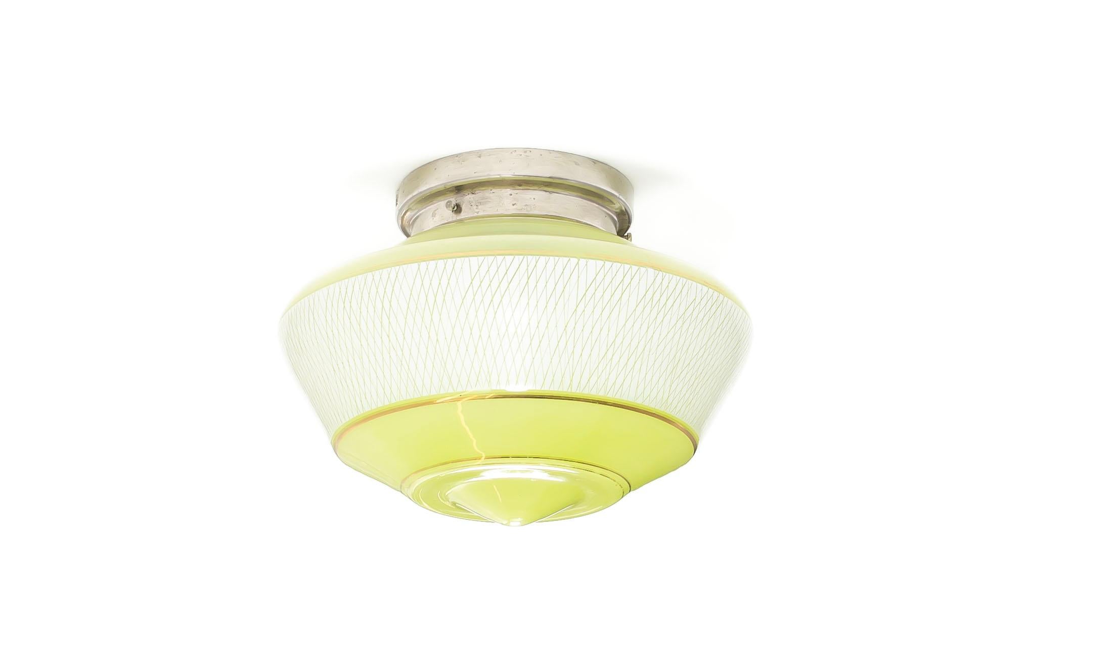 Norvégien Plafonnier encastré fonctionnaliste scandinave, années 1950 en vente