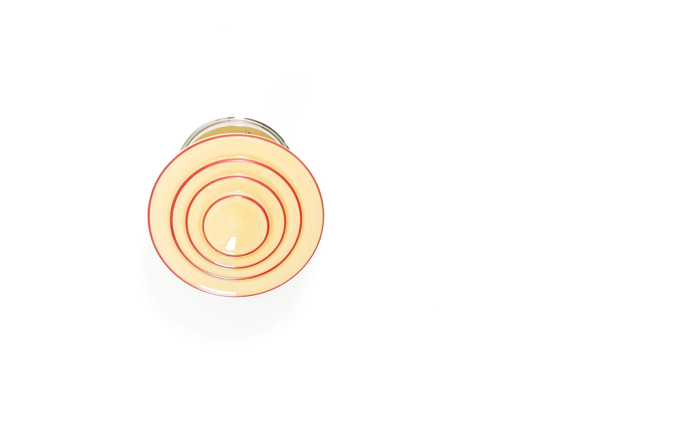 Norwegian Scandinavian Functionalist Flush Mount Ceiling Light, 1950s For Sale