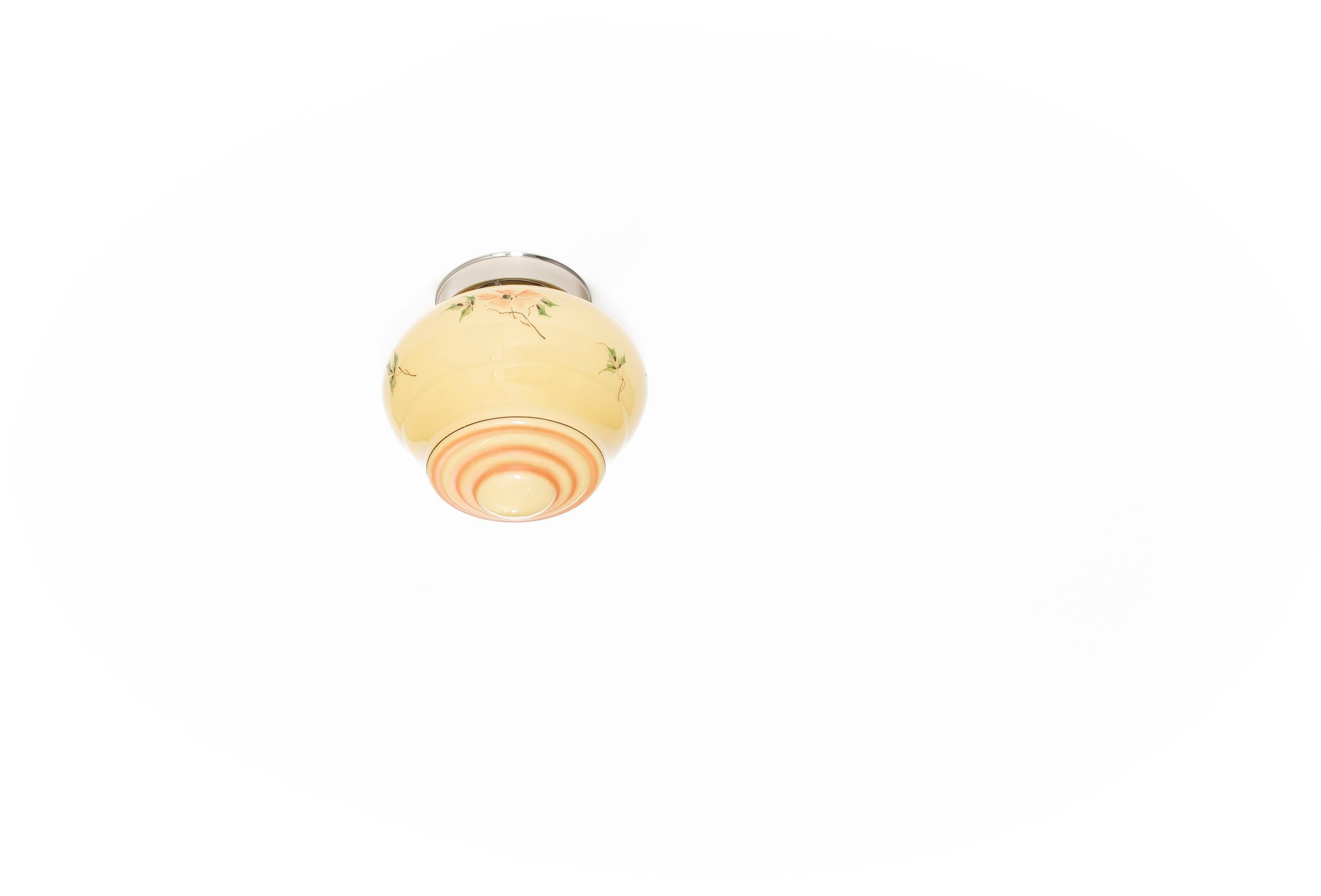 Scandinavian Functionalist Flush Mount Ceiling Light, 1950s In Good Condition For Sale In Oslo, NO