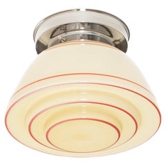 Scandinavian Functionalist Flush Mount Ceiling Light, 1950s