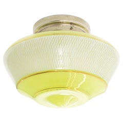 Scandinavian Functionalist Flush Mount Ceiling Light, 1950s