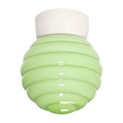 Scandinavian Functionalist Flushmount Ceiling Light, 1950s