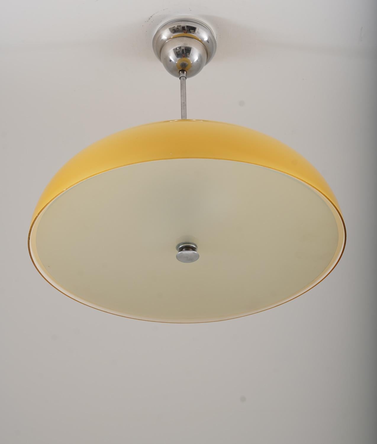 Scandinavian Modern Scandinavian Functionalist Glass Pendant, 1930s