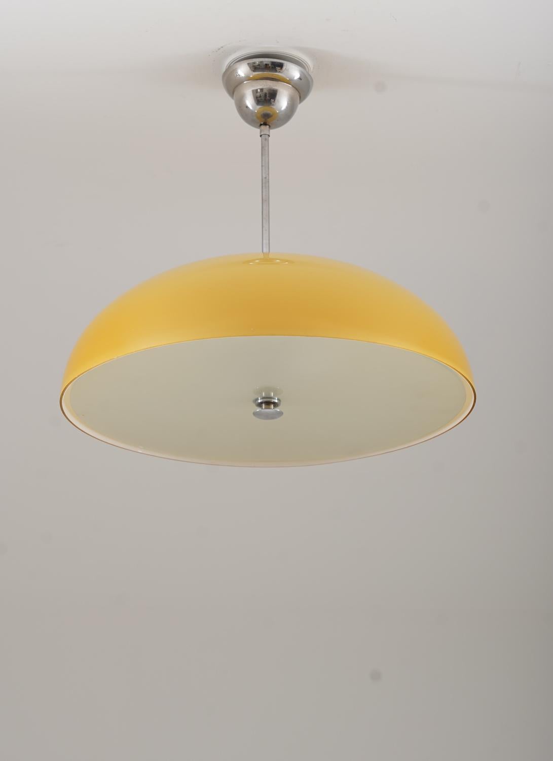 Swedish Scandinavian Functionalist Glass Pendant, 1930s