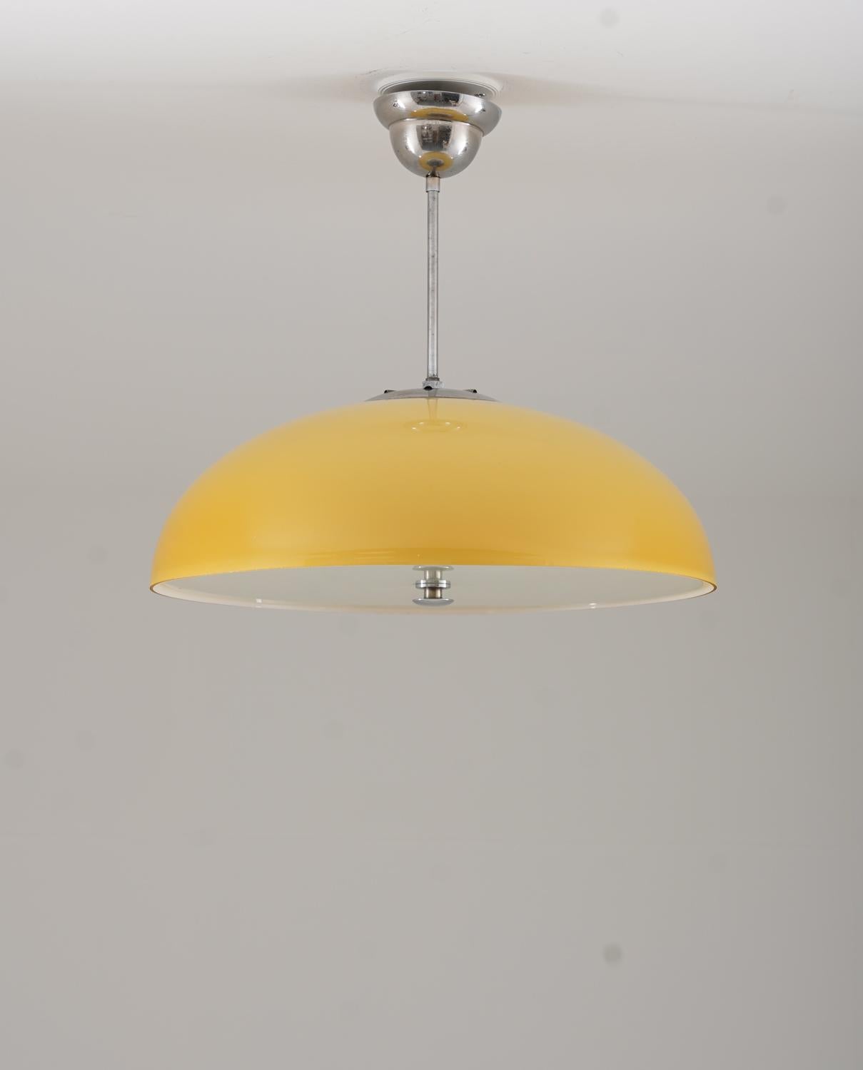 Scandinavian Functionalist Glass Pendant, 1930s In Good Condition In Karlstad, SE