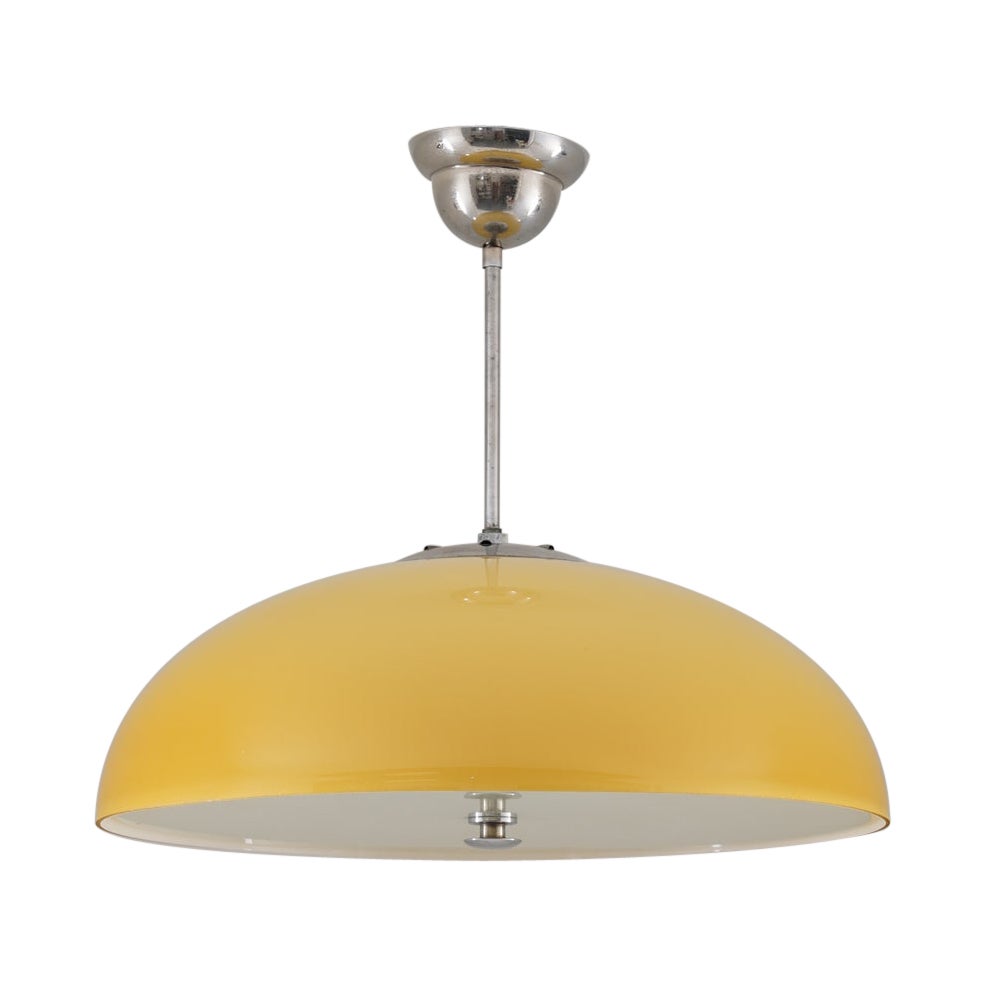 Scandinavian Functionalist Glass Pendant, 1930s