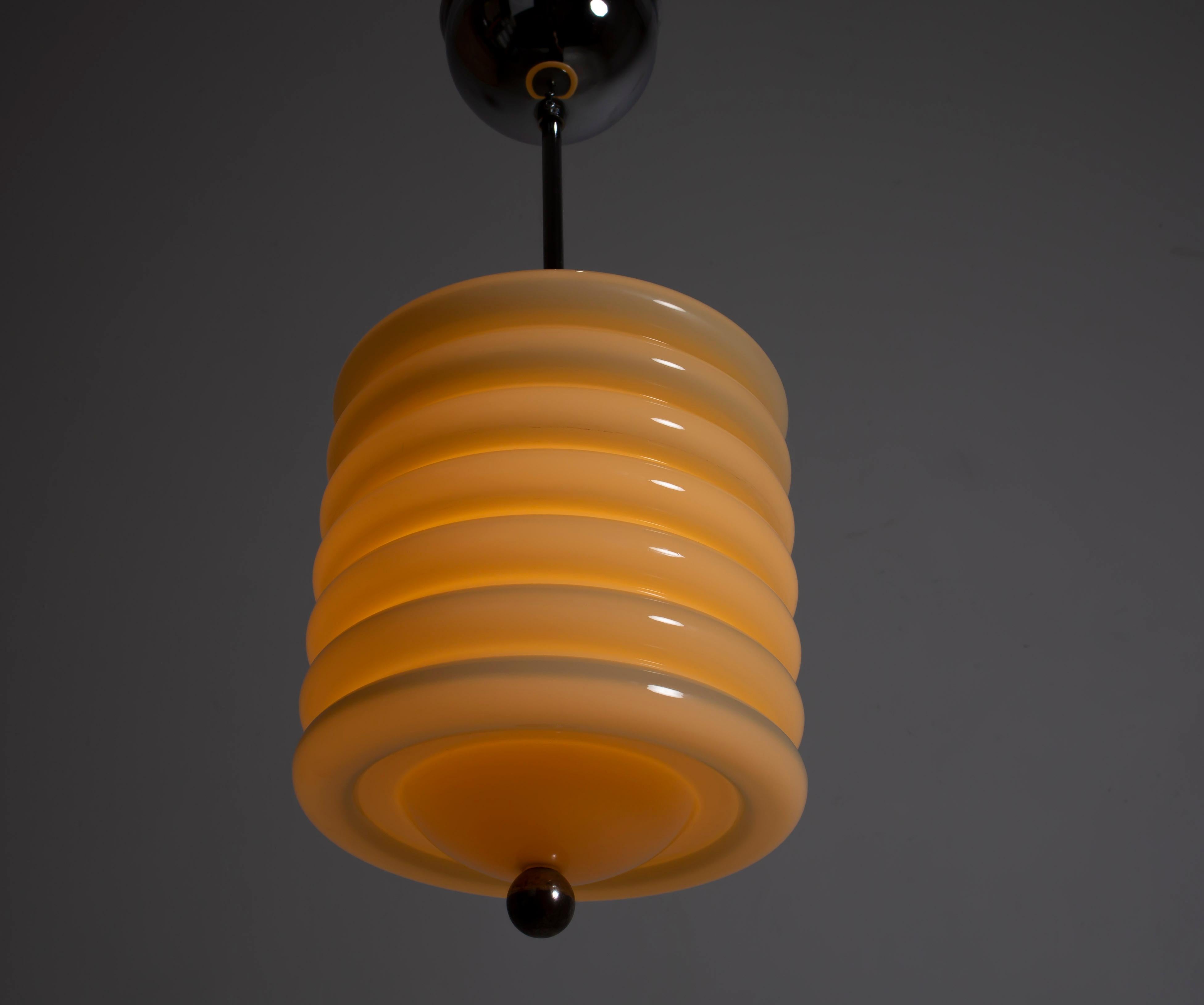 Mid-20th Century Scandinavian Functionalist Hallway Ceiling Light, Norway, 1950