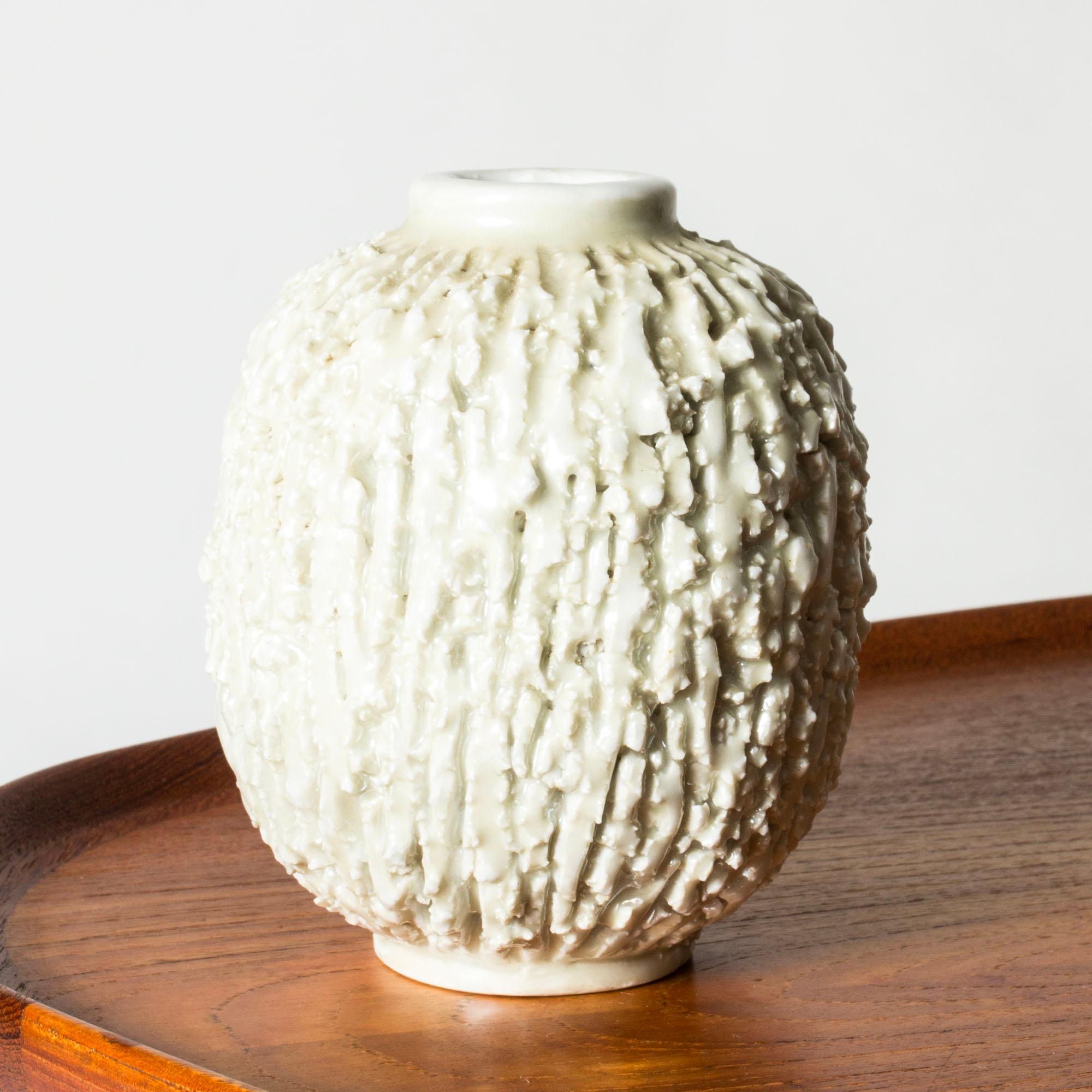 Skandinavische funktionalistische Vase aus Steinzeug von Gunnar Nylund, 1930er Jahre (Skandinavische Moderne) im Angebot