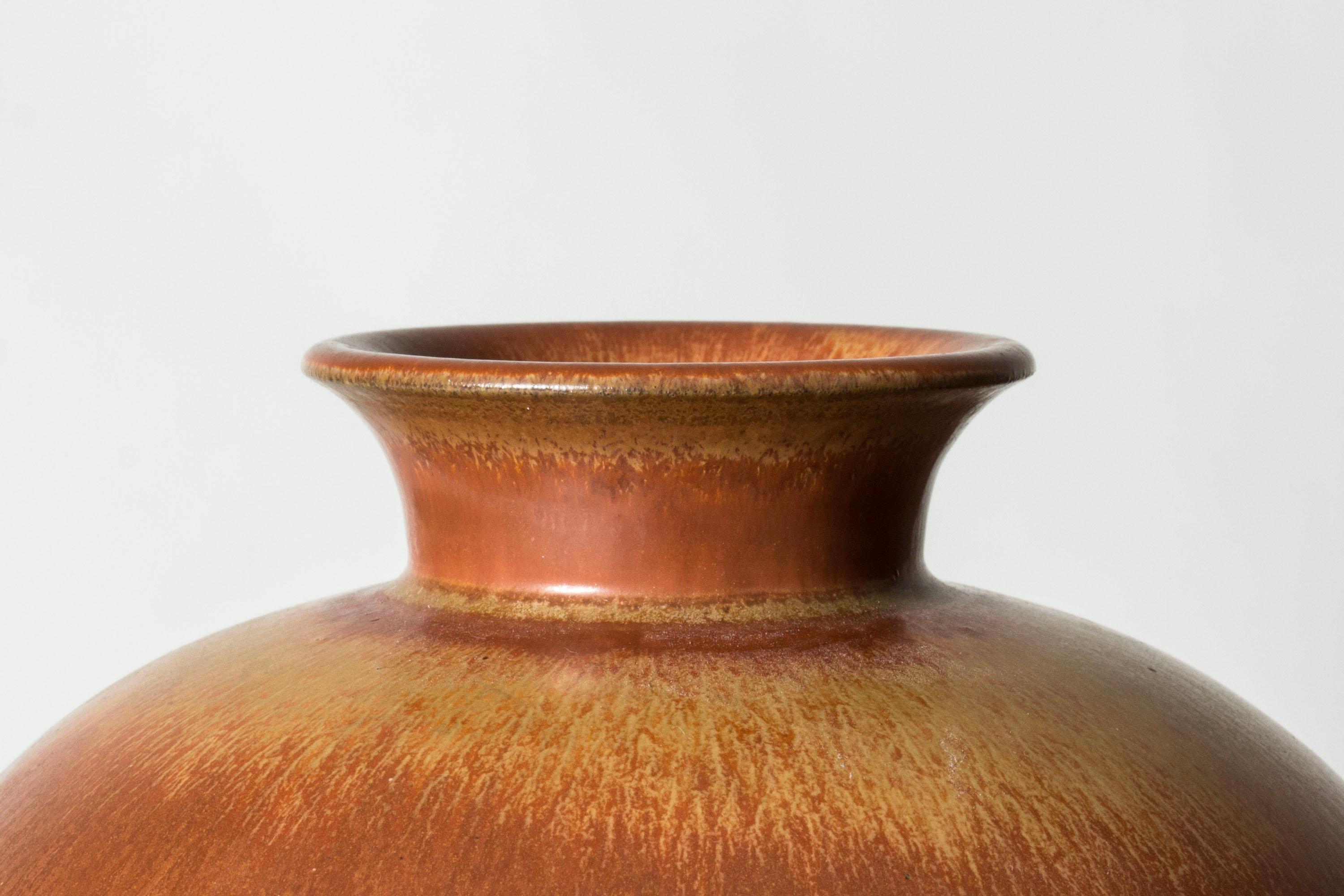 Swedish Scandinavian Functionalist Stoneware Vase by Gunnar Nylund, 1940s For Sale