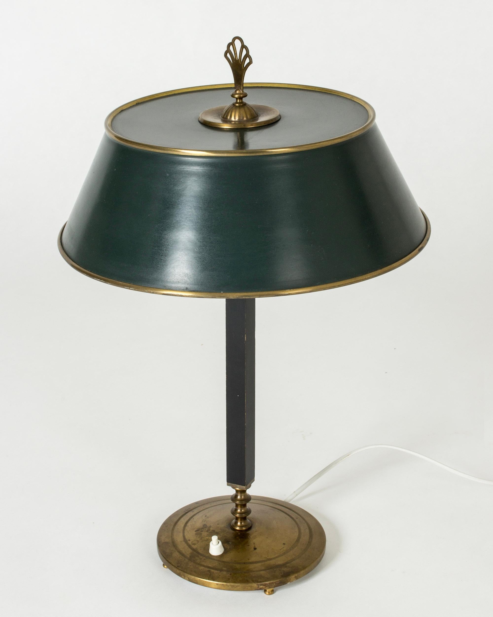 Mid-20th Century Scandinavian Functionalist Table Lamp from Böhlmarks, Sweden, 1930s For Sale