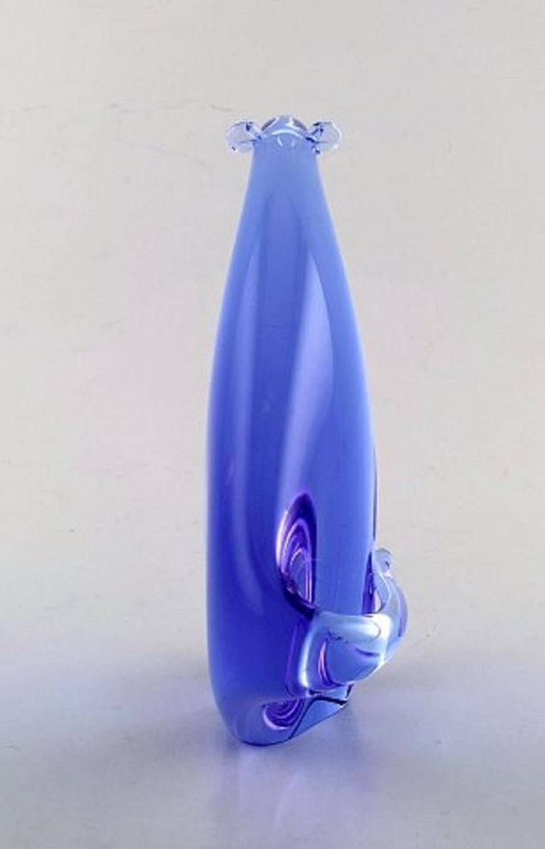 Scandinavian Glass Art, Large Rat in Purple Art Glass, Late 20th Century For Sale 1