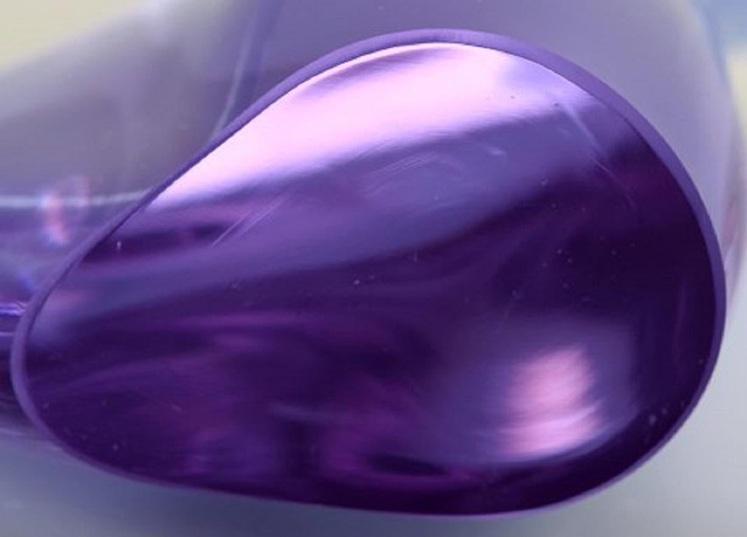 Scandinavian Glass Art, Large Rat in Purple Art Glass, Late 20th Century For Sale 3