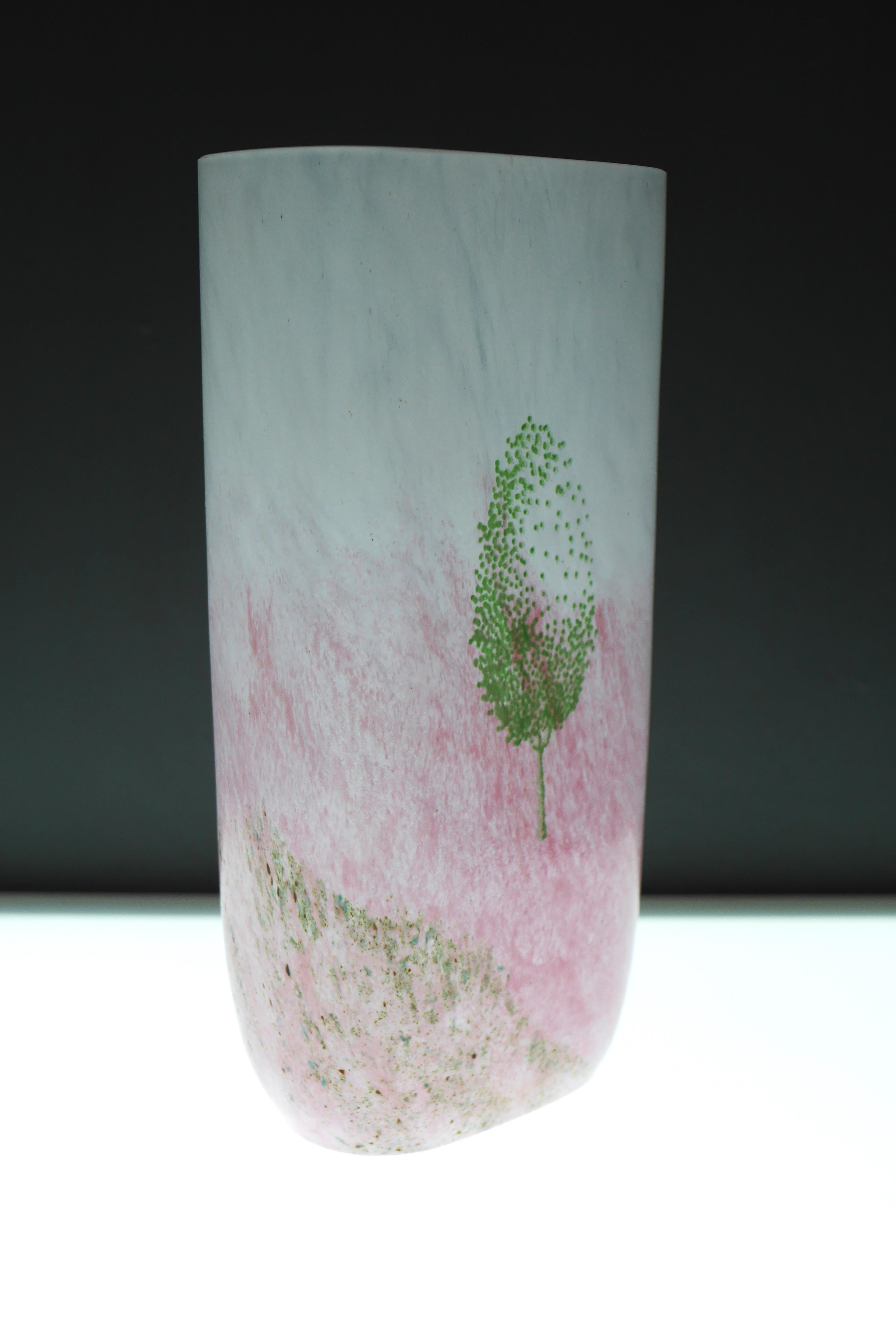 Scandinavian Glass Art Vase Known as 