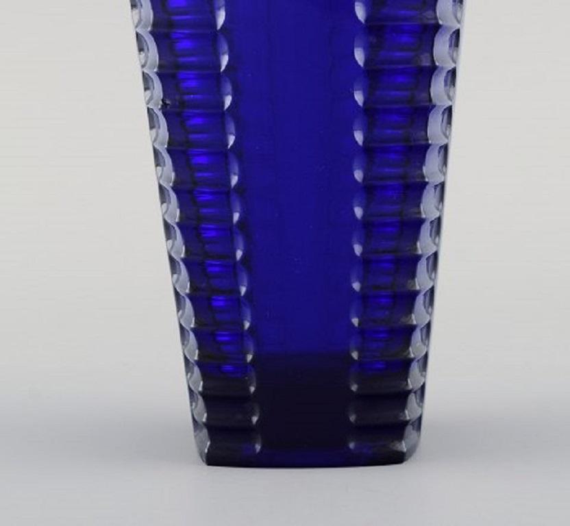 Scandinavian Glass Artist, Vase in Blue Art Glass, 1960s-1970s In Excellent Condition In Copenhagen, DK