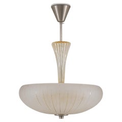 Suspension scandinave en verre d'Orrefors, Suède
